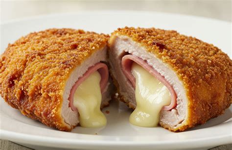 Servírovanie Cordon Bleu s rôznymi prílohami