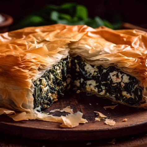 Špenátový koláč s feta syrom a olivami