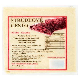 Základné ingrediencie na štrúdľové cesto