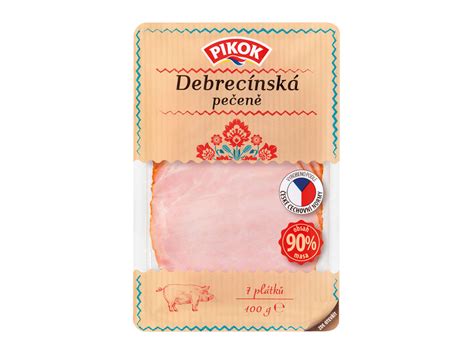 Plátky čerstvo uvarenej domácej šunky