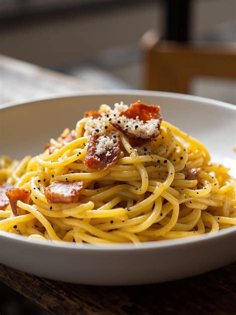 Ingrediencie na tradičné špagety Carbonara: guanciale, Pecorino Romano, vajcia, čierne korenie