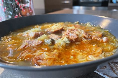 Servírovaný kel s krkovičkou a marmeládou