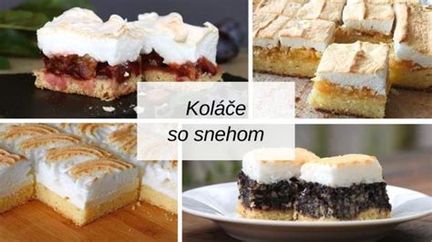 Detail makovo-jablkového koláča so snehom