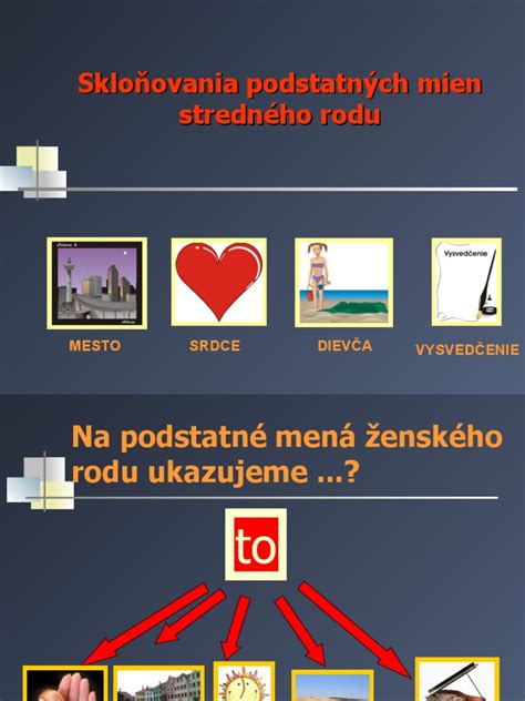 Schéma skloňovania podstatných mien ženského rodu