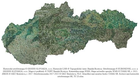 Historická mapa Slovenska s vyznačenými regiónmi