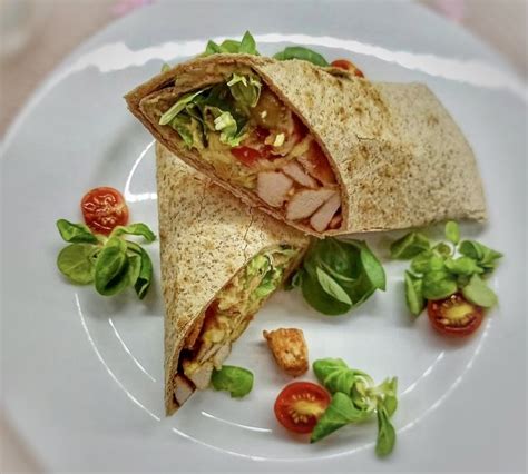 Celozrnná tortilla s kuracím mäsom