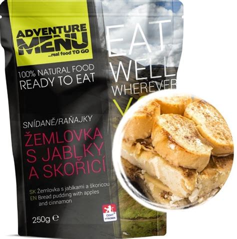 Balenie sterilizovaného jedla Adventure Menu pripravené na konzumáciu