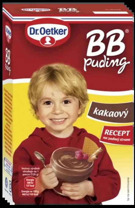 Obal klasického čokoládového pudingu Dr. Oetker