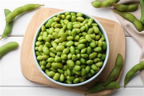 Edamame fazuľky v miske