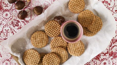 Biscotti z gaštanovej múky s kávou