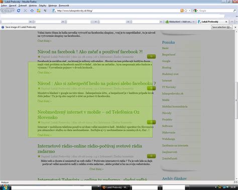 Screenshot webovej stránky s receptami pre inšpiráciu