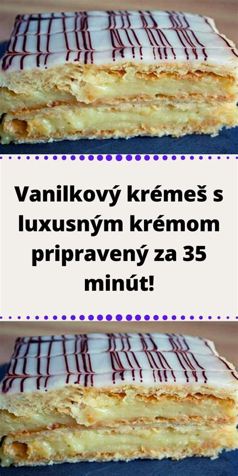 Hotový vanilkový krémeš pripravený na servírovanie