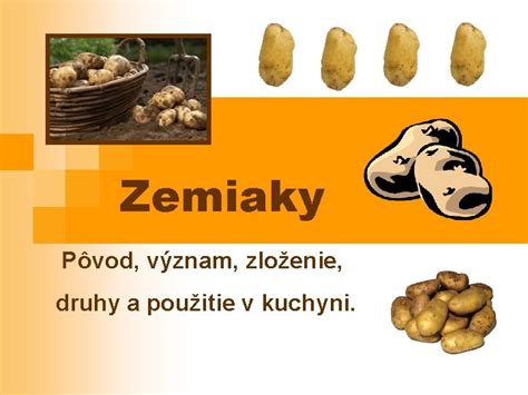 Nutričné zloženie zemiakov - infografika