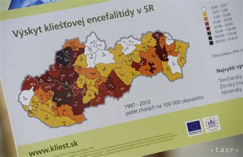 Mapa rozšírenia kliešťov na Slovensku a rizikové oblasti