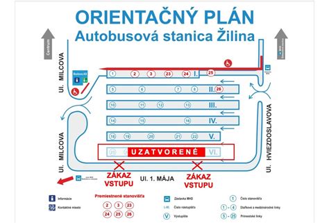 Mapa s vyznačenou polohou Nivy autobusovej stanice v Bratislave