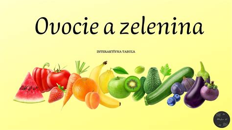 Ovocie a zelenina na detoxikačnú diétu