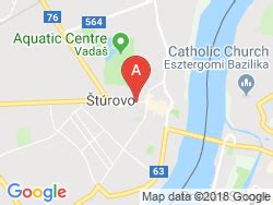 Mapa Štúrova s označenými reštauráciami