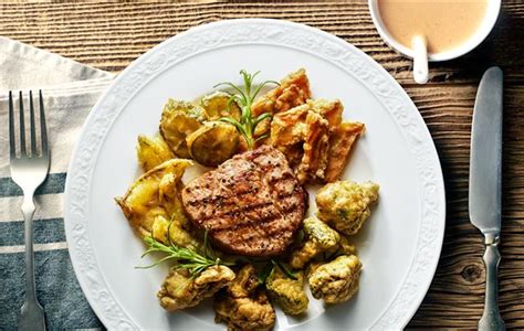 Hlivový steak s bylinkami a zeleninou