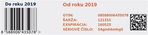 Príklad čiarového kódu GS1 Datamatrix na obale lieku