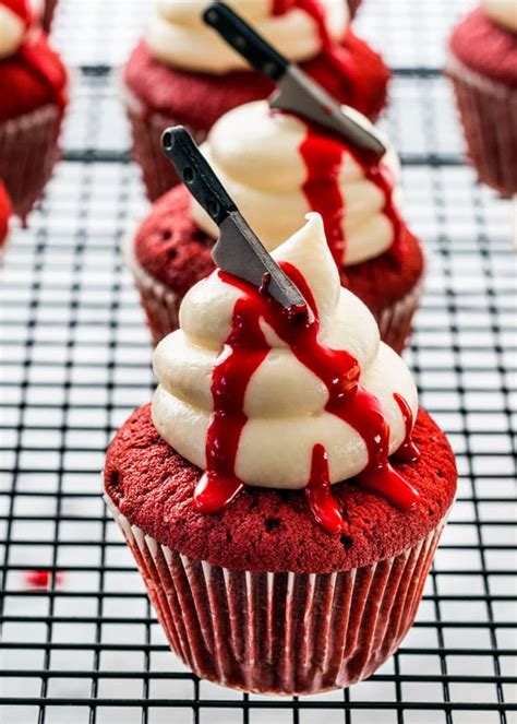 halloween red velvet cupcakes