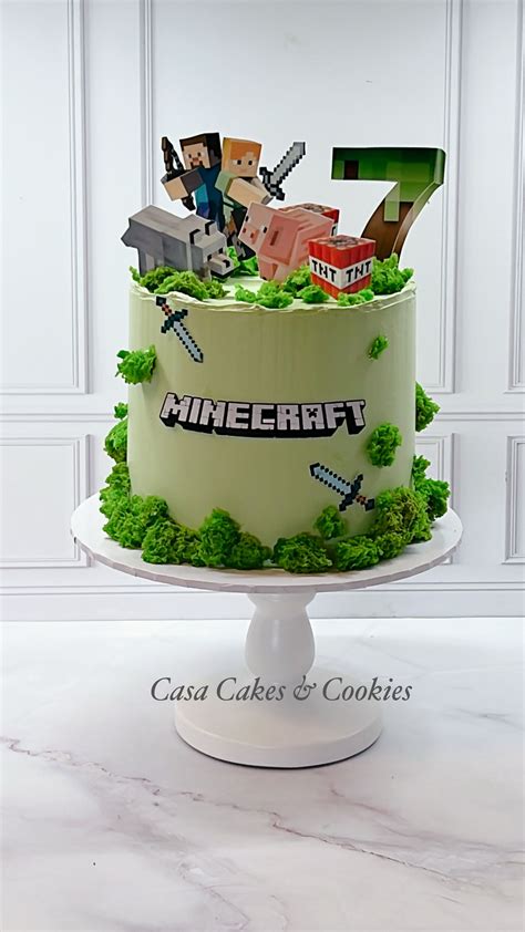 Jedlá torta s Minecraft motívom