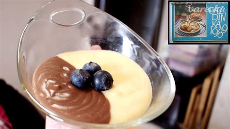 Dvojfarebný vanilkovo-čokoládový puding