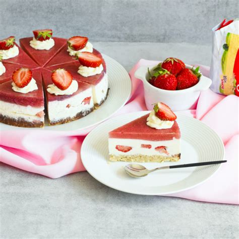 Fitness cheesecake s jahodami