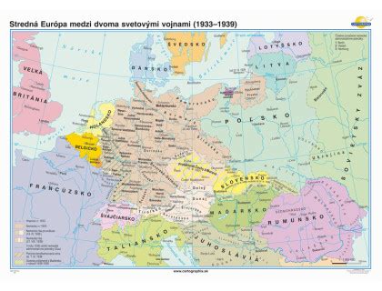 Mapa rozšírenia perníka v strednej a východnej Európe