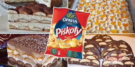 Rôzne druhy piškótových dezertov