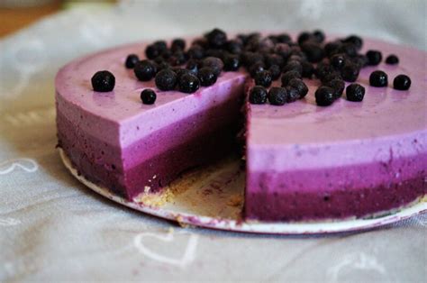 Ombré čučoriedkový cheesecake