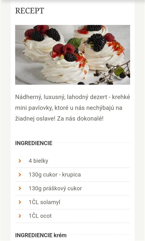 Ingrediencie na mliečny krém