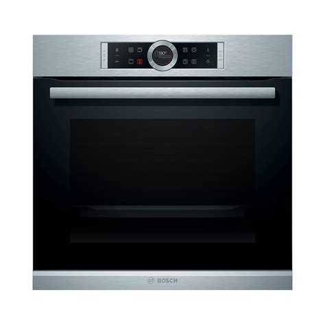 Detail ovládacieho panelu rúry Bosch HBG635NS1 s TFT displejom a ovládacím prstencom