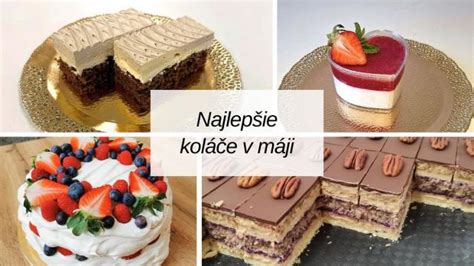 Výber jahodových koláčov a tort