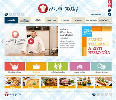 Prehľad obsahu webu Varený-pečený.sk