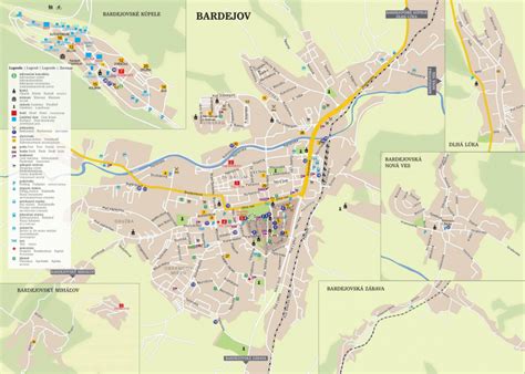 Mapa regiónu Zborov a Bardejov