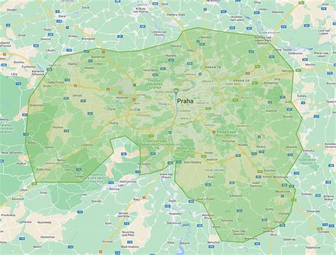 Mapa rozvozu jedál v meste