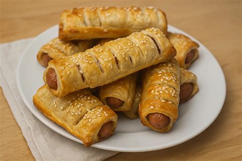 Párky v lístkovom ceste na plechu