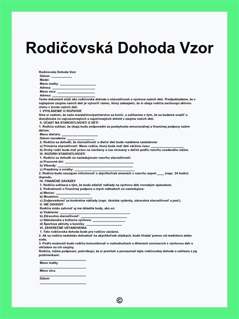 Schéma deľby úloh v starostlivosti o dieťa
