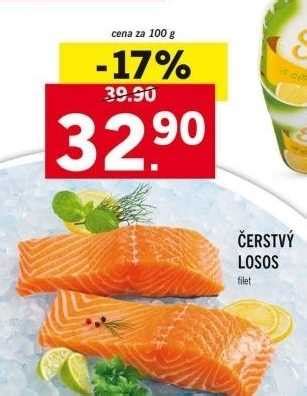 Čerstvý losos na ľade