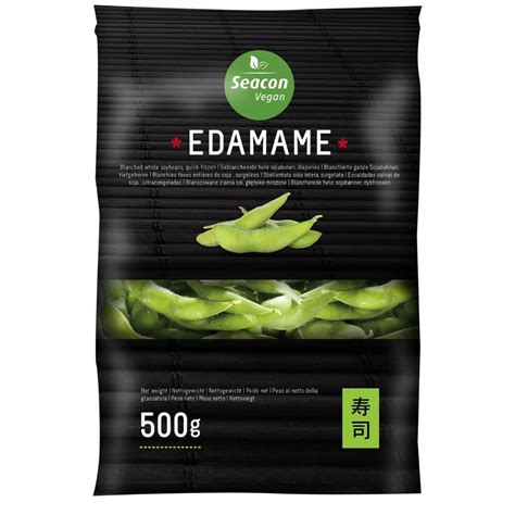 Mrazené edamame v balení v obchode