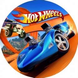 Jedlá oplatka s motívom Hot Wheels