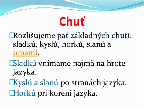 Infografika: Päť základných chutí v gastronómii
