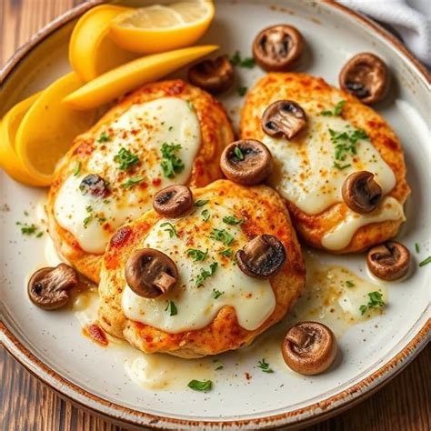 Zapekané rezne so šampiňónmi a syrom