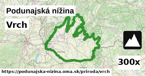 Mapa Podunajskej nížiny