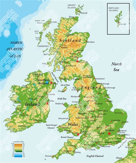 Mapa regionálnych špecialít Veľkej Británie
