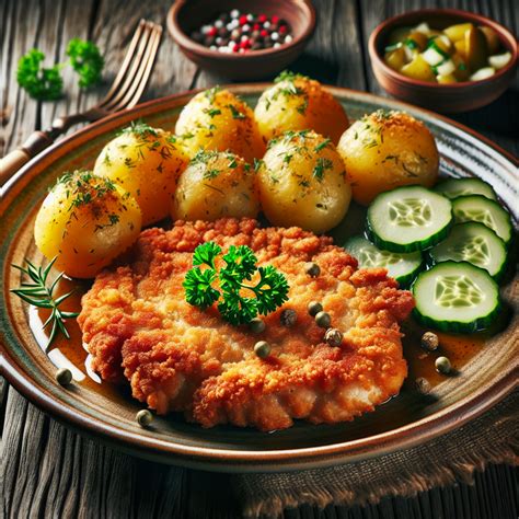 Kotlet Schabowy s varenými zemiakmi a kôprom