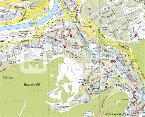 Mapa Karlových Varov a okolia