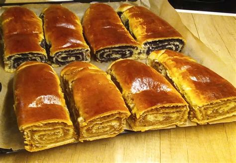 Rôzne druhy plniek do štrúdle - grafika s makovou, jablkovou, orechovou a tvarohovou plnkou