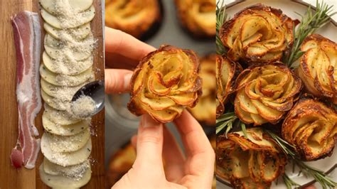 zemiakové ruže v muffinovej forme