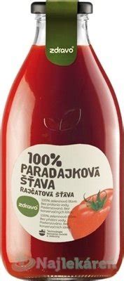 Etiketa produktu Zdravo 100% paradajková šťava 0,75 l